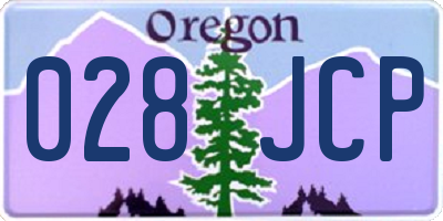 OR license plate 028JCP