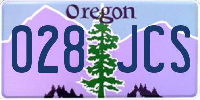 OR license plate 028JCS