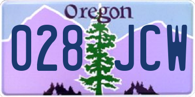 OR license plate 028JCW