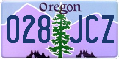 OR license plate 028JCZ