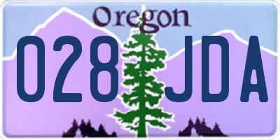 OR license plate 028JDA
