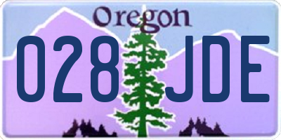 OR license plate 028JDE