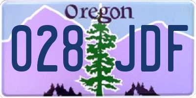 OR license plate 028JDF