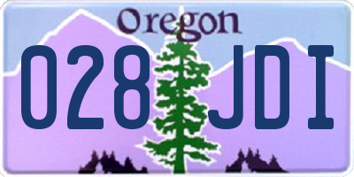 OR license plate 028JDI