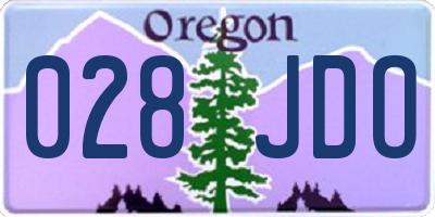 OR license plate 028JDO