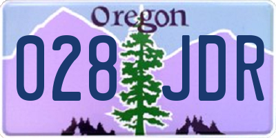 OR license plate 028JDR