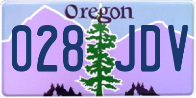 OR license plate 028JDV