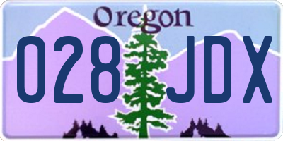 OR license plate 028JDX