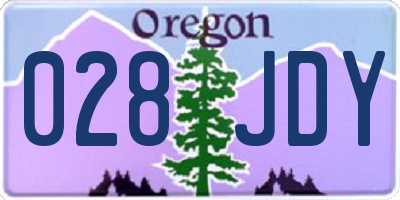 OR license plate 028JDY