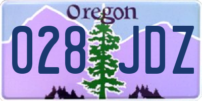OR license plate 028JDZ