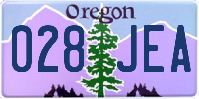 OR license plate 028JEA