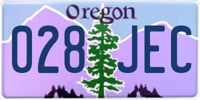 OR license plate 028JEC