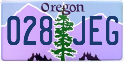 OR license plate 028JEG