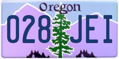 OR license plate 028JEI