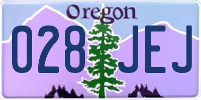 OR license plate 028JEJ