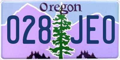 OR license plate 028JEO