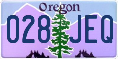 OR license plate 028JEQ