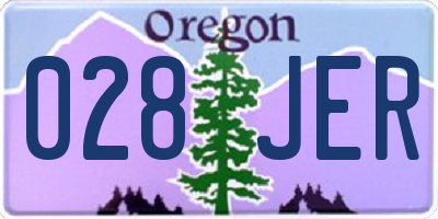 OR license plate 028JER