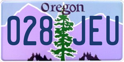 OR license plate 028JEU