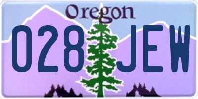 OR license plate 028JEW