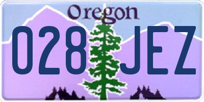 OR license plate 028JEZ