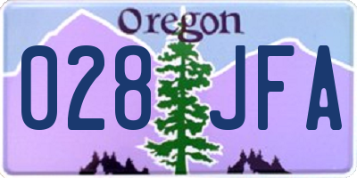 OR license plate 028JFA