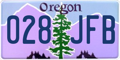 OR license plate 028JFB