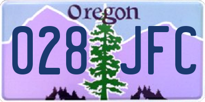 OR license plate 028JFC