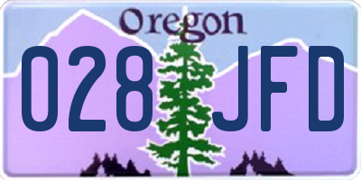 OR license plate 028JFD