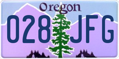 OR license plate 028JFG