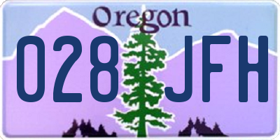 OR license plate 028JFH