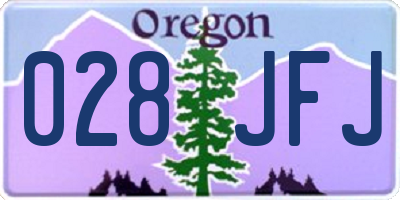 OR license plate 028JFJ