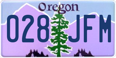 OR license plate 028JFM
