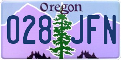 OR license plate 028JFN