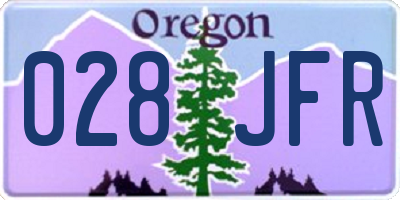 OR license plate 028JFR