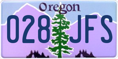 OR license plate 028JFS
