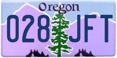 OR license plate 028JFT