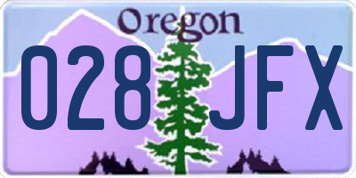 OR license plate 028JFX