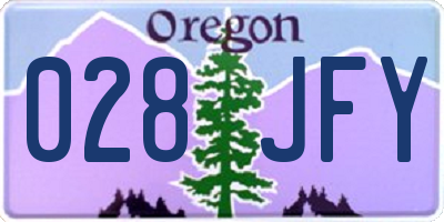 OR license plate 028JFY