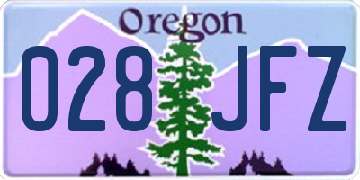 OR license plate 028JFZ
