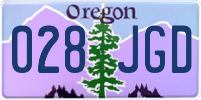 OR license plate 028JGD