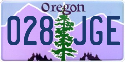 OR license plate 028JGE