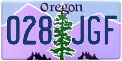 OR license plate 028JGF