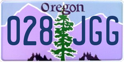 OR license plate 028JGG