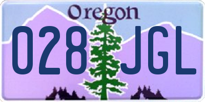 OR license plate 028JGL