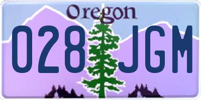 OR license plate 028JGM