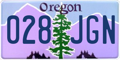 OR license plate 028JGN