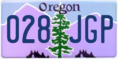 OR license plate 028JGP