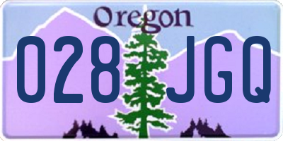 OR license plate 028JGQ