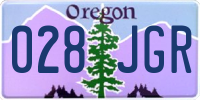 OR license plate 028JGR